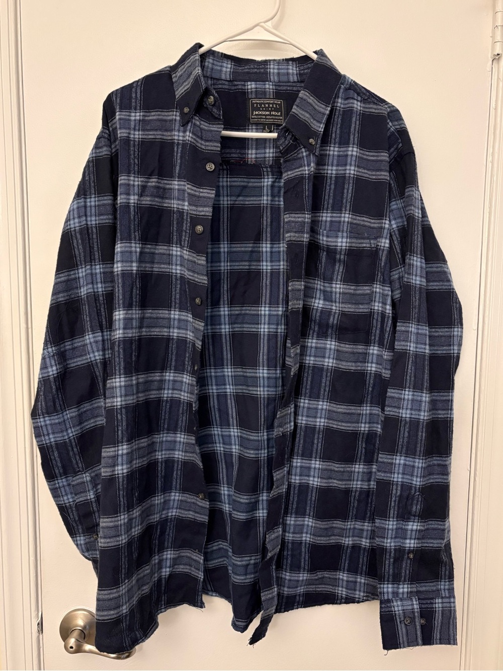 Men’s Oversized Blue Flannel